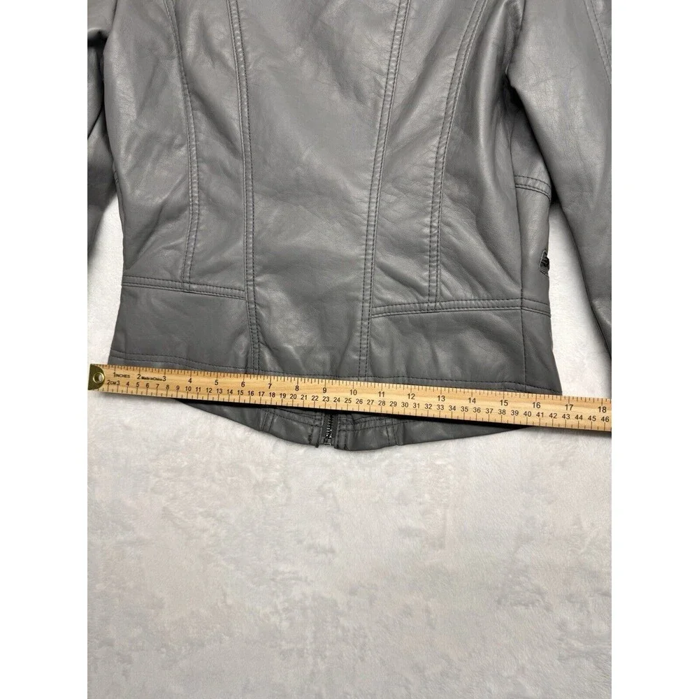 Therapy Jacket Women's Size M Gray Full Zip Pockets Lined Leopard - Picture 11 of 13